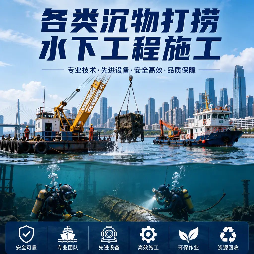 休宁各类沉物打捞，水下工程施工